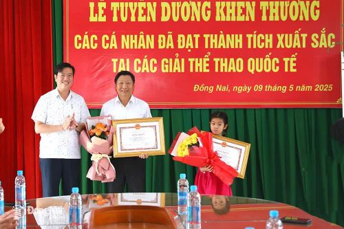 Tuyên dương khen thưởng các vận động viên Đồng Nai đạt thành tích xuất sắc tại các giải thể thao quốc tế