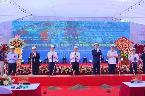 Ninh Bình: Động thổ xây dựng Nhà máy công nghệ cao BEI KE YUAN tổng vốn đầu tư gần 1.400 tỷ đồng