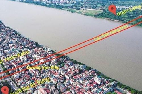 Toàn cảnh vị trí xây dựng cầu Trần Hưng Đạo được khởi công vào dịp 19-8