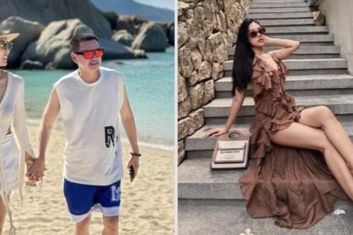 Bạn gái kém 37 tuổi của diễn viên Quang Minh tự tin đi biển gợi cảm sau 6 tháng sinh nở
