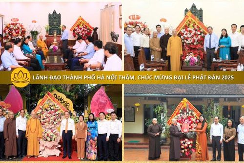 Lãnh đạo thành phố Hà Nội thăm, chúc mừng Đại lễ Phật đản 2025