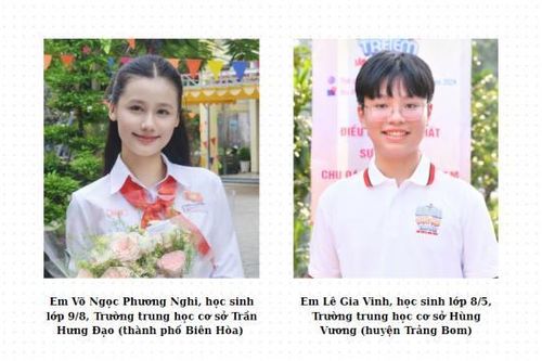Đồng Nai có 2 đại biểu đạt Giải thưởng Kim Đồng năm học 2024-2025