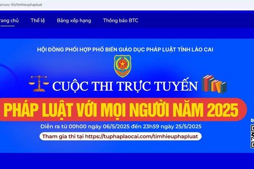 Lào Cai triển khai các cuộc thi tìm hiểu pháp luật trực tuyến