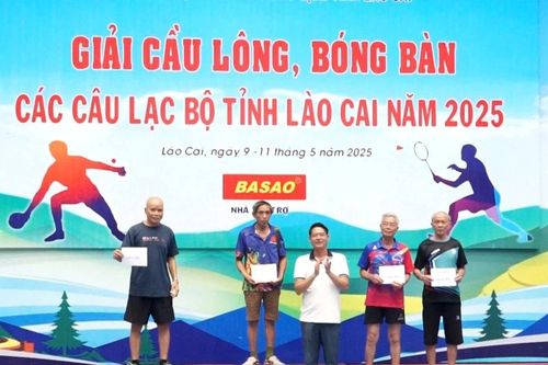 Bế mạc Giải Cầu lông, bóng bàn các câu lạc bộ tỉnh Lào Cai năm 2025