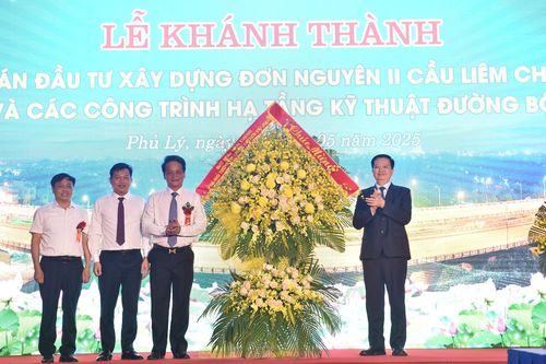 Hà Nam: Khánh thành Dự án đầu tư xây dựng đơn nguyên II cầu Liêm Chính