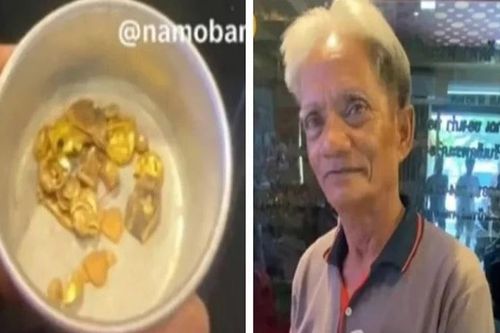 Nhân viên tang lễ gom răng vàng từ lò hỏa táng đúc thành thỏi