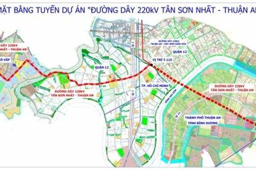 Phê duyệt chủ trương đầu tư Dự án đường dây 220kV Tân Sơn Nhất - Thuận An