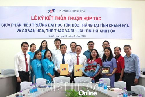 Phân hiệu Trường Đại học Tôn Đức Thắng tại Khánh Hòa và Sở Văn hóa, Thể thao và Du lịch ký kết hợp tác