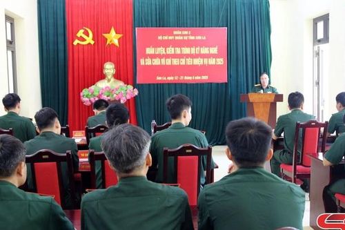 Bộ CHQS tỉnh khai mạc huấn luyện, kiểm tra trình độ kỹ năng nghề năm 2025