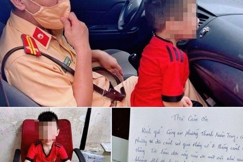 CSGT Hà Nội kịp thời giúp bé trai đi lạc giữa phố đông: Chia sẻ thót tim của người mẹ