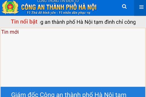 Giám đốc Công an thành phố Hà Nội tạm đình chỉ công tác đối với 2 cán bộ, chiến sỹ