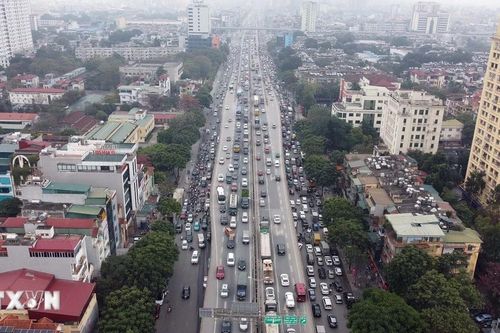 Phân luồng giao thông đường Vành đai 3 trên cao phục vụ sửa chữa
