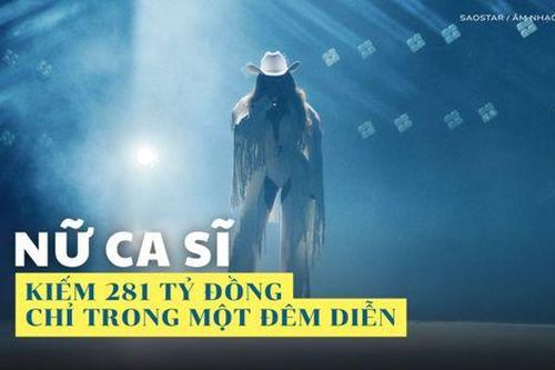 Nữ ca sĩ kiếm được 281 tỷ đồng chỉ trong một đêm diễn