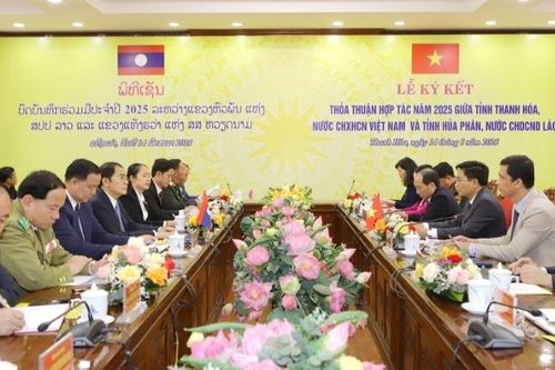 Hai tỉnh Thanh Hóa-Hủa Phăn ký kết thỏa thuận hợp tác