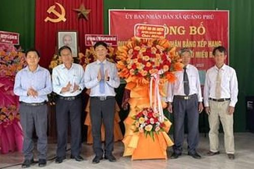 Quảng Điền đón nhận Bằng xếp hạng di tích lịch sử cấp thành phố miếu Bà Tơ