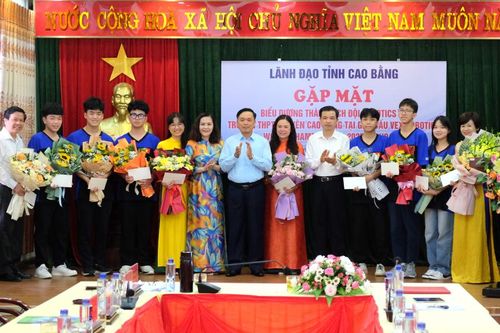 Lãnh đạo tỉnh gặp mặt, biểu dương thành tích Đội Robotics 11 Trường THPT Chuyên