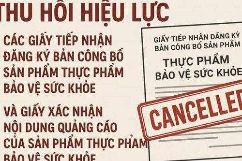 Thu hồi hàng loạt giấy tiếp nhận đăng ký công bố thực phẩm bảo vệ sức khỏe