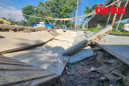 TP Hồ Chí Minh: Xuất hiện sụt lún vỉa hè trước nhà ga T3 sân bay Tân Sơn Nhất