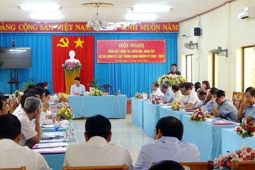 Huyện ủy Tri Tôn tổng kết công tác kiểm tra, giám sát nhiệm kỳ 2020 - 2025