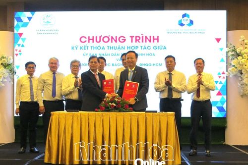 UBND tỉnh Khánh Hòa và Trường Đại học Bách khoa - Đại học Quốc gia TP. Hồ Chí Minh ký kết hợp tác