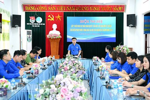Tỉnh đoàn tổ chức lấy ý kiến vào dự thảo Nghị quyết sửa đổi, bổ sung một số điều của Hiến pháp năm 2013