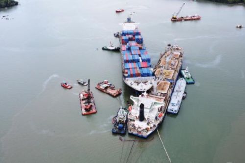 Sẵn sàng phương án tách hai tàu hàng đâm va trên sông Lòng Tàu