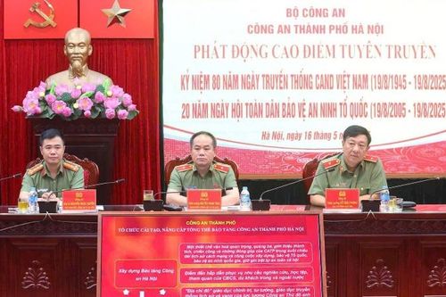 Tuyên truyền 80 năm ngày truyền thống gắn với các hoạt động của Công an Thủ đô