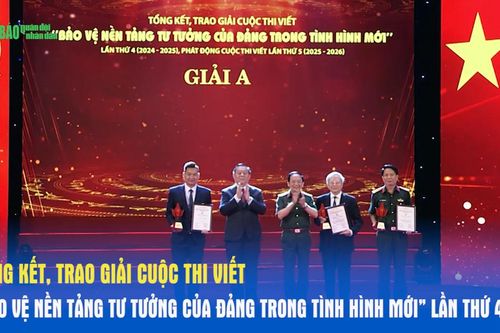 Tổng kết, trao giải Cuộc thi viết 'Bảo vệ nền tảng tư tưởng của Đảng trong tình hình mới' lần thứ 4