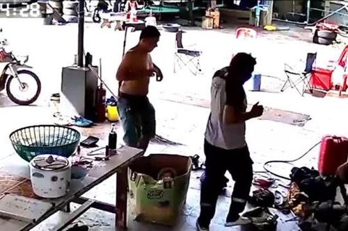 CLIP: Rắn khổng lồ bất ngờ xuất hiện tại trạm cứu thương, 3 nhân viên y tế hoảng loạn bỏ chạy