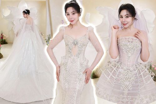 4 bộ váy cưới đính pha lê đắt tiền của cô dâu Hồ Quỳnh Hương