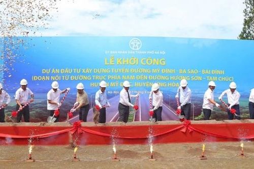 Khởi công dự án đường Mỹ Đình - Ba Sao - Bái Đính