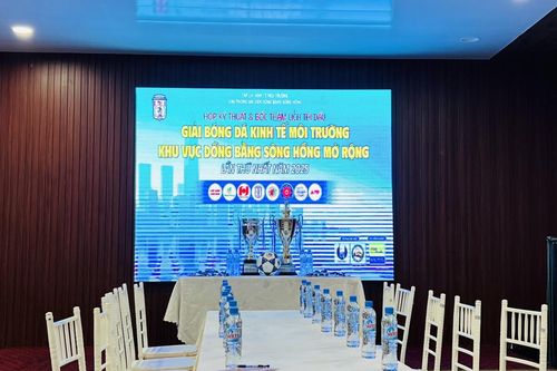 Họp kỹ thuật và bốc thăm lịch thi đấu Giải bóng đá 'Kinh tế Môi trường khu vực Đồng bằng sông Hồng'