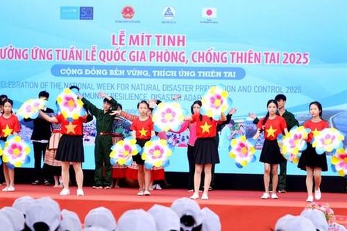 Mít tinh hưởng ứng Tuần lễ quốc gia phòng, chống thiên tai 2025 tại Lào Cai