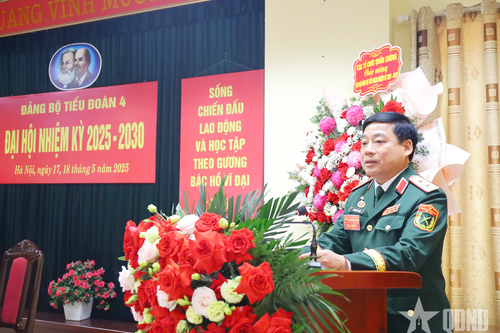 Đảng bộ Tiểu đoàn 4 (Học viện Hậu cần) tổ chức Đại hội nhiệm kỳ 2025-2030