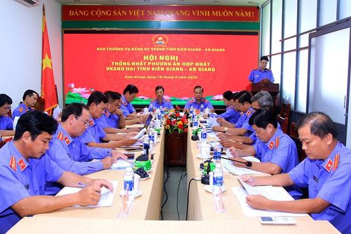Viện Kiểm sát nhân dân tỉnh An Giang và Kiên Giang thống nhất phương án hợp nhất