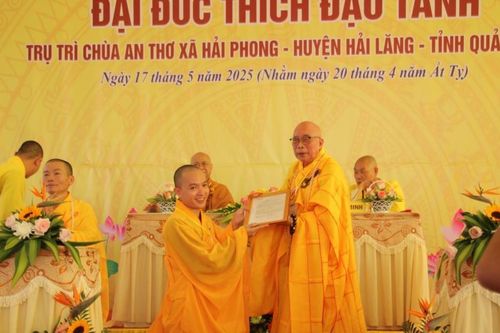 Quảng Trị: Bổ nhiệm Đại đức Thích Đạo Tánh làm trụ trì chùa An Thơ