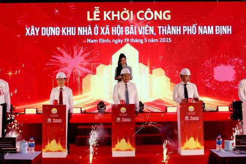 Nam Định khởi công dự án nhà ở xã hội Bãi Viên: Giải 'cơn khát' nhà giá rẻ