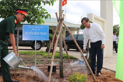 Trồng cây nhớ ơn Bác Hồ, tri ân các anh hùng dân tộc