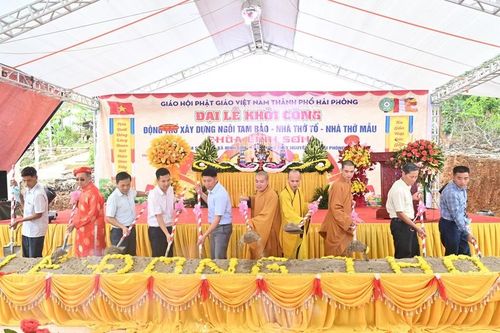 Hải Phòng: Động thổ xây dựng ngôi đại hùng bảo điện chùa Linh Sơn