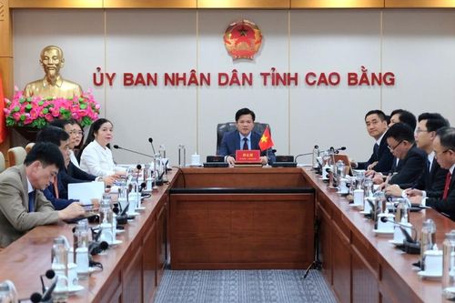 Hội nghị trực tuyến giữa tỉnh Cao Bằng (Việt Nam) và Chính quyền nhân dân Khu tự trị dân tộc Choang Quảng Tây (Trung Quốc)