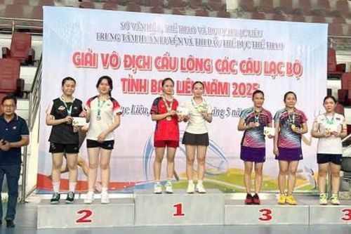 Bế mạc Giải vô địch cầu lông các CLB tỉnh Bạc Liêu năm 2025