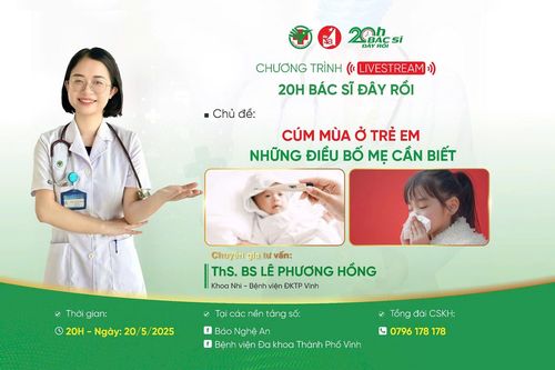 Đón xem livestream '20h Bác sĩ đây rồi' ngày 20/5: 'Cúm mùa ở trẻ em - Những điều cần biết'