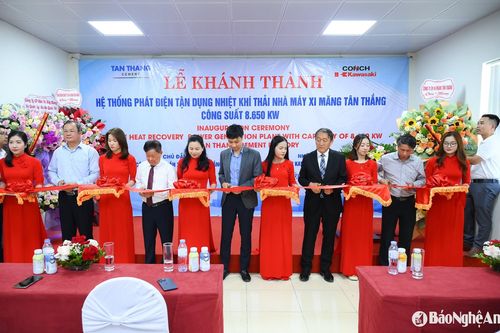 Xi măng Tân Thắng: Khánh thành hệ thống phát điện tận dụng nhiệt khí thải (WHR)