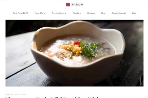 Cháo lòng lợn Việt Nam lọt top món cháo ngon nhất châu Á
