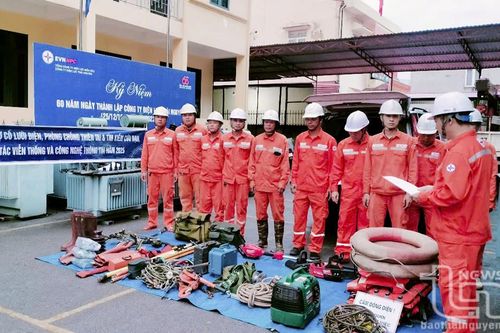 Điện lực Phú Bình diễn tập phòng chống sự cố do thiên tai