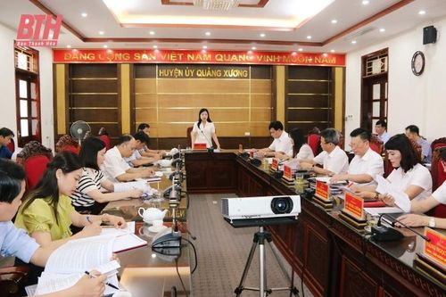 Kiểm tra, đôn đốc việc triển khai sắp xếp đơn vị hành chính cấp xã; hỗ trợ xây dựng nhà ở cho hộ nghèo tại huyện Quảng Xương