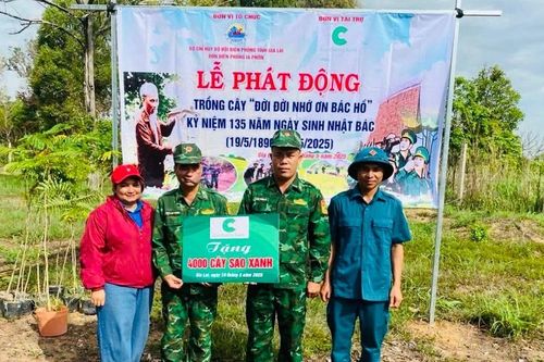 Đồn Biên phòng Ia Pnôn phát động trồng cây 'đời đời nhớ ơn Bác Hồ'
