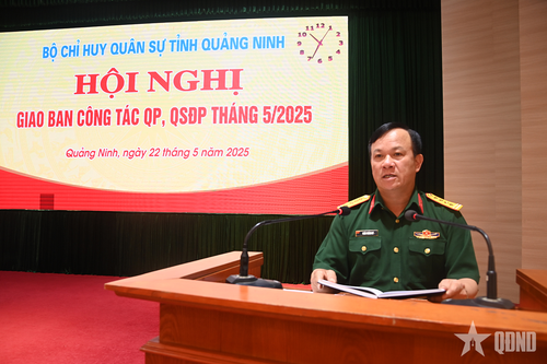 Bộ CHQS tỉnh Quảng Ninh triển khai phương hướng, nhiệm vụ quốc phòng, quân sự địa phương tháng 6-2025
