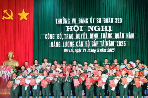 Sư đoàn 320 thăng quân hàm, nâng lương cho 111 sĩ quan