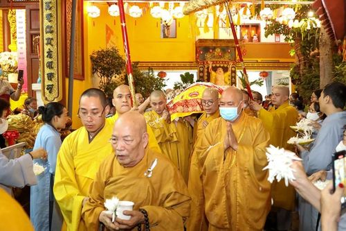 Lễ nhập kim quan Hòa thượng Thích Thanh Sơn - Chứng minh Ban Trị sự GHPGVN Q.Tân Bình